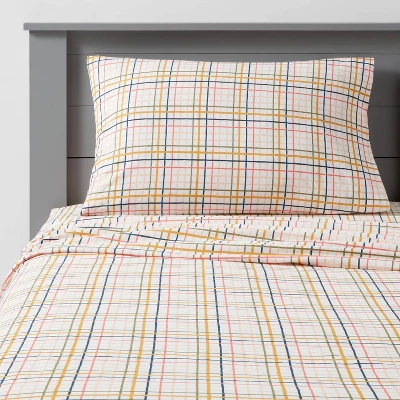 Plaid Print Cotton Kids' Sheet Set - Pillowfort™ - Image 5