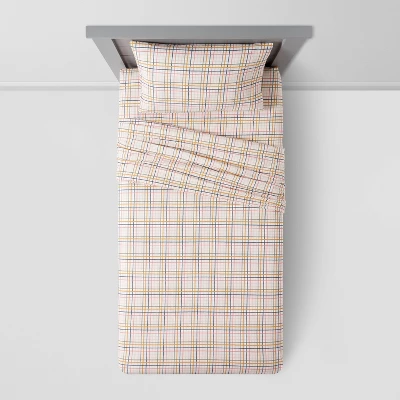 Plaid Print Cotton Kids' Sheet Set - Pillowfort™ - Image 2