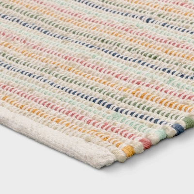 27"x45" Striped Ribbed Accent Kids' Rug - Pillowfort™ - Image 2