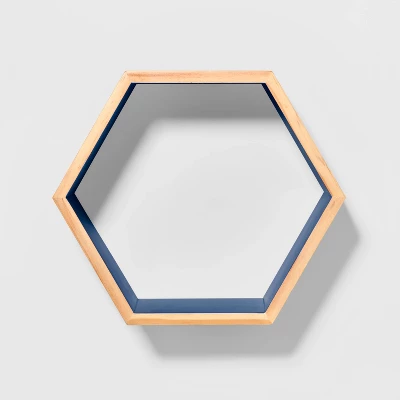 Natural Wood Hexagon Kids' Shelf - Pillowfort™ - Image 6