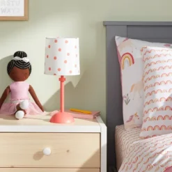 Polka Dot Kids' Accent Lamp Orange - Pillowfort™