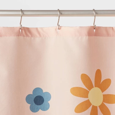 Vintage Floral Kids' Shower Curtain Blue - Pillowfort™ - Image 2