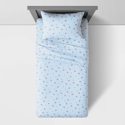 Rainbow Microfiber Kids' Sheet Set Scatter - Pillowfort™ - Image 2