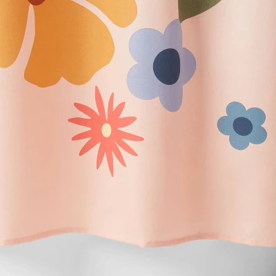Vintage Floral Kids' Shower Curtain Blue - Pillowfort™ - Image 3