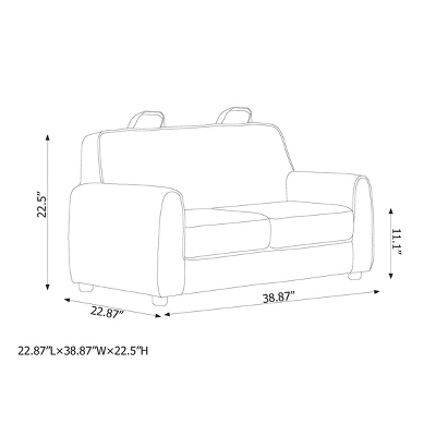 Upholstered Kids' Sofa Gray - Pillowfort™ - Image 5