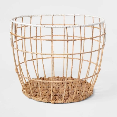 Kids' Woven Basket Natural With White Rim - Pillowfort™ - Image 3