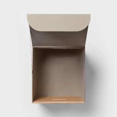 Medium Natural Wood Kids' Storage With Lid Gray - Pillowfort™ - Image 2