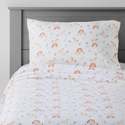 Unicorn Cotton Kids' Sheet Set - Pillowfort™ - Image 4