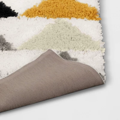 5'x7' Triangles Shag Kids' Rug Black/Cream - Pillowfort™ - Image 3